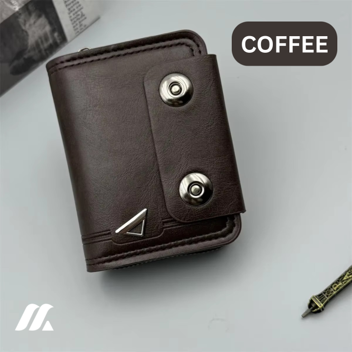 Double Part Card Holder - Coffee Colour