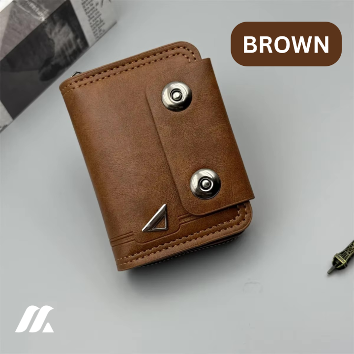 Double Part Card Holder - Brown Colour