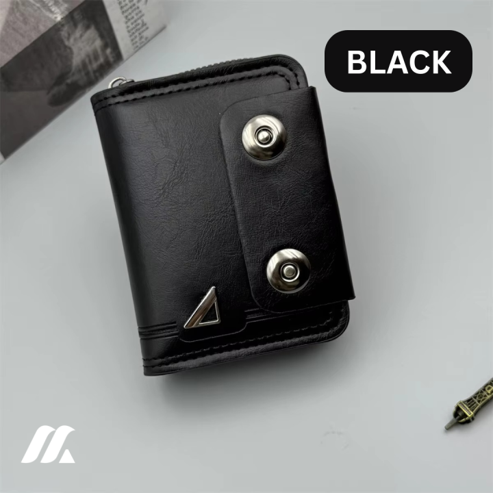 Double Part Card Holder - Black Colour